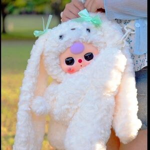 Sold Baby Three Backpack, Confirmed White Bunny